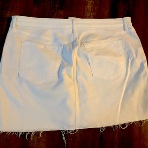 White blue Jean skirt